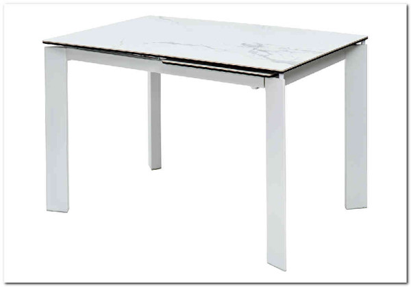 Стол CORNER 120 HIGH GLOSS STATUARIO керамика, стекло/ белый каркас, DISAUR} заказать в Санкт Петербурге по цене 59 400 руб. с доставкой в Санкт Петербург