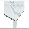 Стол CORNER 120 HIGH GLOSS STATUARIO керамика, стекло/ белый каркас, DISAUR} заказать в Санкт Петербурге по цене 59 400 руб. с доставкой в Санкт Петербург