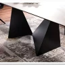 Стол обеденный Signal PETERSON Ceramic 160 раскладной (Statuario Venato белый/черный мат)} заказать в Санкт Петербурге по цене 162 833 руб. с доставкой в Санкт Петербург