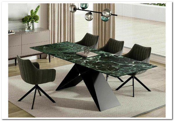 Стол обеденный Signal WESTIN Ceramic 160 раскладной (Verde Alpi морской/черный мат)} заказать в Санкт Петербурге по цене 152 669 руб. с доставкой в Санкт Петербург