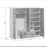 Купить Шкаф Koen SZF4D2S ясень снежный BRW с доставкой по России по цене производителя можно в магазине Другая Мебель в Санкт Петербурге