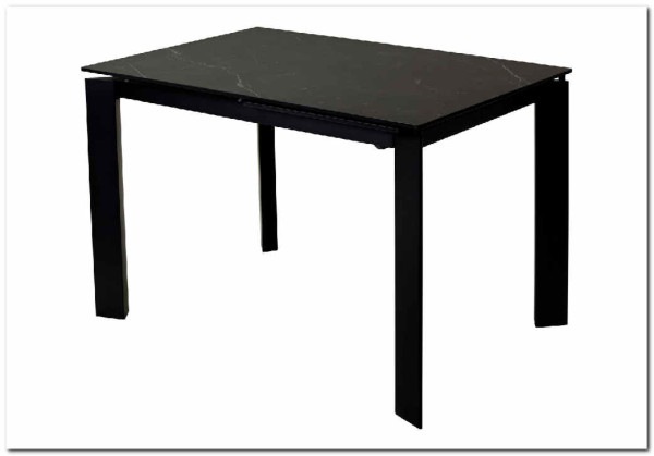 Стол CORNER 120 MATT BLACK MARBLE SOLID CERAMIC / BLACK, DISAUR} заказать в Санкт Петербурге по цене 53 750 руб. с доставкой в Санкт Петербург