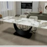 Стол обеденный Halmar FERNANDO 160 раскладной (белый мрамор/черный)} заказать в Санкт Петербурге по цене 120 335 руб. с доставкой в Санкт Петербург