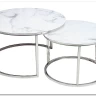 Комплект Signal ATLANTA B, 2 стола журнальных (эффект белого мрамора/хром)} заказать в Санкт Петербурге по цене 30 330 руб. с доставкой в Санкт Петербург