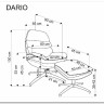 Кресло HALMAR DARIO серый/черный} заказать в Санкт Петербурге по цене 42 260 руб. с доставкой в Санкт Петербург