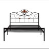 Купить Кровать Federica (mod. AT-881) 160*200 (Queen bed), красный дуб/черный с доставкой по России по цене производителя можно в магазине Другая Мебель в Санкт Петербурге