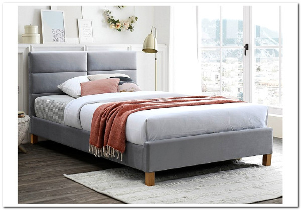 Кровать Signal SIERRA VELVET BLUVEL03 (светло-серый/дуб) 120/200} заказать в Санкт Петербурге по цене 32 364 руб. с доставкой в Санкт Петербург