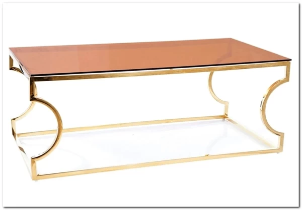 Стол журнальный Signal KENZO A (дымчатый янтарь/золотой)} заказать в Санкт Петербурге по цене 35 145 руб. с доставкой в Санкт Петербург