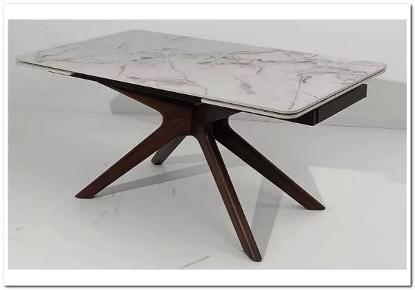 Стол EDER 160 GLOSS COLD JADE SOLID CERAMIC / Орех, ®DISAUR} заказать в Санкт Петербурге по цене 89 600 руб. с доставкой в Санкт Петербург