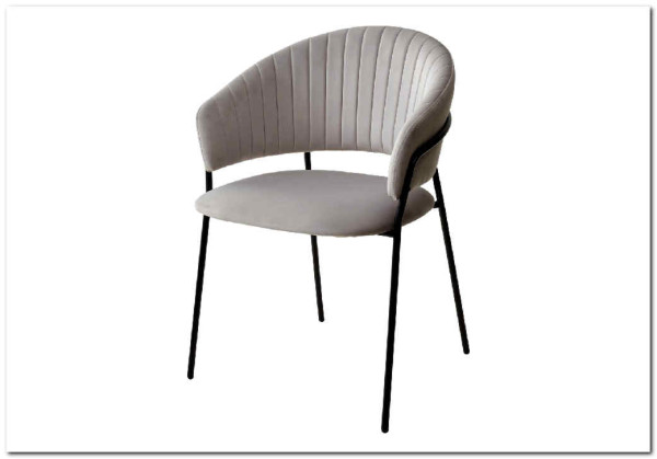 Стул ГЕММА цвет светло-серый #H09 велюр / черный каркас} заказать в Санкт Петербурге по цене 6 500 руб. с доставкой в Санкт Петербург