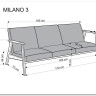 Диван HALMAR MILANO 3S tap. Castel 15 бежевый/орех} заказать в Санкт Петербурге по цене 75 540 руб. с доставкой в Санкт Петербург
