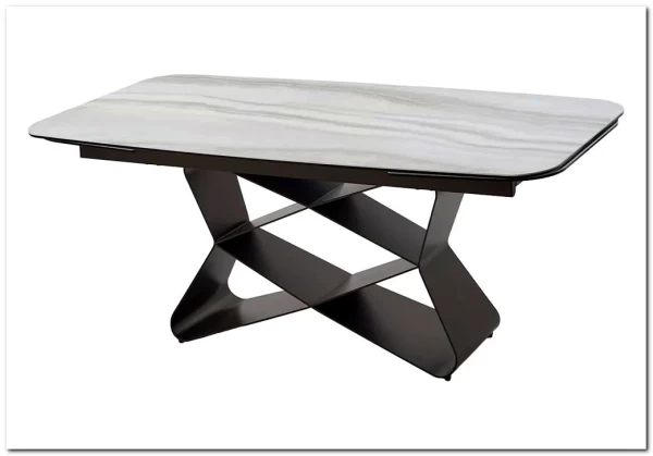 Стол ABSALON 180 ICE AGATE, керамика, стекло / Шоколадное золото каркас, ®DISAUR} заказать в Санкт Петербурге по цене 109 700 руб. с доставкой в Санкт Петербург