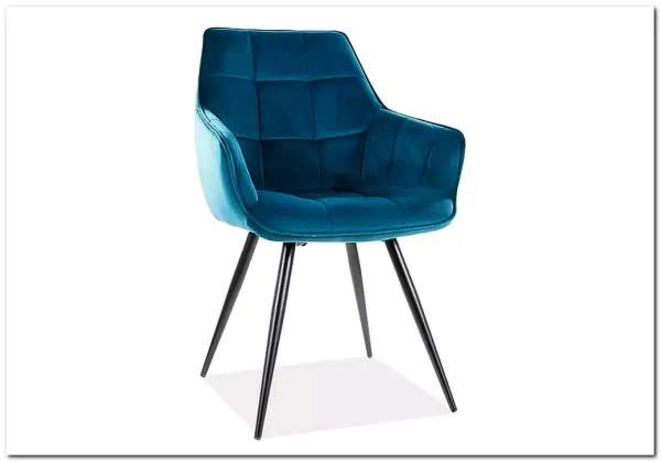 Стул кухонный LILIA VELVET  Signal (бирюзовый/черный)} заказать в Санкт Петербурге по цене 15 867 руб. с доставкой в Санкт Петербург