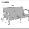 Диван HALMAR MILANO 2S tap. Castel 15 бежевый/орех} заказать в Санкт Петербурге по цене 56 691 руб. с доставкой в Санкт Петербург