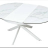 Стол TRENTO 120 HIGH GLOSS STATUARIO Белый мрамор глянцевый, керамика/ белый каркас} заказать в Санкт Петербурге по цене 73 620 руб. с доставкой в Санкт Петербург