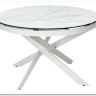 Стол TRENTO 120 HIGH GLOSS STATUARIO Белый мрамор глянцевый, керамика/ белый каркас} заказать в Санкт Петербурге по цене 73 620 руб. с доставкой в Санкт Петербург