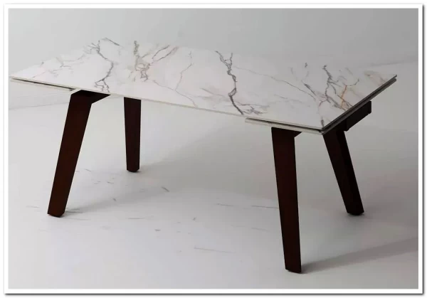 Стол BETIS 180 MATTE GILDED WHITE SOLID CERAMIC / Орех, ®DISAUR} заказать в Санкт Петербурге по цене 109 700 руб. с доставкой в Санкт Петербург