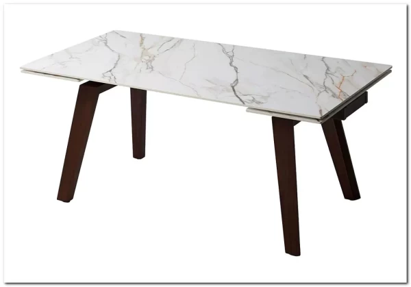 Стол BETIS 180 MATTE GILDED WHITE SOLID CERAMIC / Орех, ®DISAUR} заказать в Санкт Петербурге по цене 91 900 руб. с доставкой в Санкт Петербург