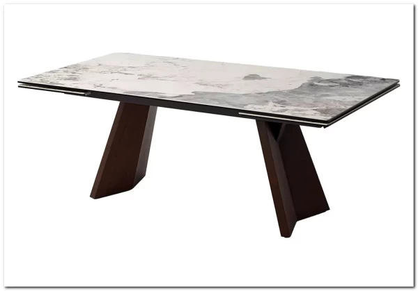 Стол BRIAN 200 MATTE PANDORA керамика на стекле/ Орех, ®DISAUR} заказать в Санкт Петербурге по цене 133 100 руб. с доставкой в Санкт Петербург