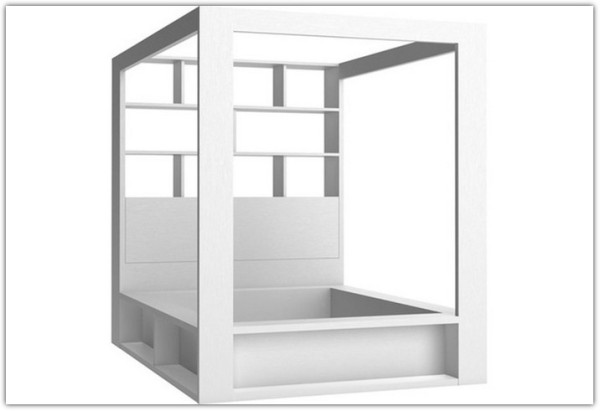 Купить Кровать со шкафом библиотечным и балдахином с основанием 160x200 4You by VOX с доставкой по России по цене производителя можно в магазине Другая Мебель в Санкт Петербурге