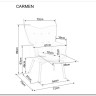 Кресло Signal CARMEN VELVET (серый)} заказать в Санкт Петербурге по цене 23 645 руб. с доставкой в Санкт Петербург