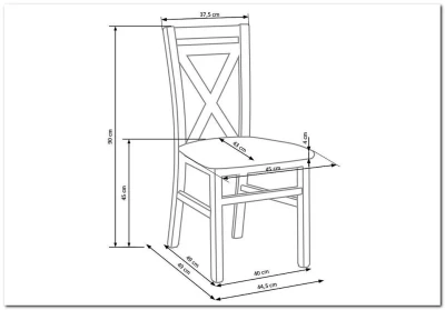 Стул кухонный Halmar DARIUSZ (дуб медовый/inari 91)