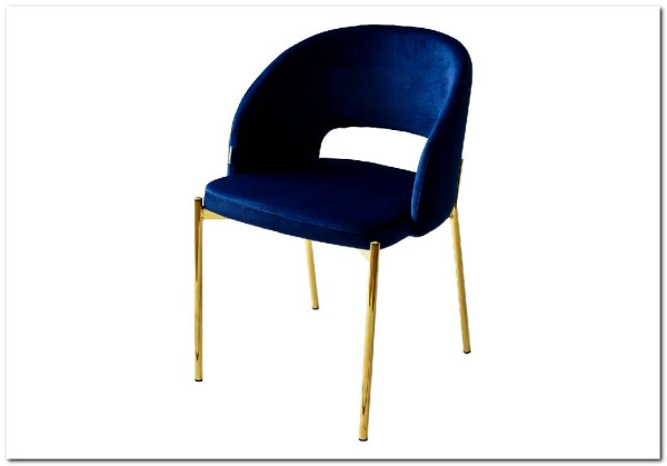 Стул AGNES BLUVEL-86 NAVY BLUE, золотой каркас} заказать в Санкт Петербурге по цене 4 725 руб. с доставкой в Санкт Петербург