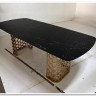 Стол CHIAVARI 220 KL-116 Черный мрамор матовый, итальянская керамика / бронзовый, DISAUR} заказать в Санкт Петербурге по цене 84 420 руб. с доставкой в Санкт Петербург