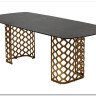 Стол CHIAVARI 220 KL-116 Черный мрамор матовый, итальянская керамика / бронзовый, DISAUR} заказать в Санкт Петербурге по цене 84 420 руб. с доставкой в Санкт Петербург