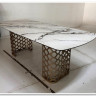 Стол CHIAVARI 220 KL-188 Контрастный мрамор матовый, итальянская керамика / Шампань, DISAUR} заказать в Санкт Петербурге по цене 96 480 руб. с доставкой в Санкт Петербург