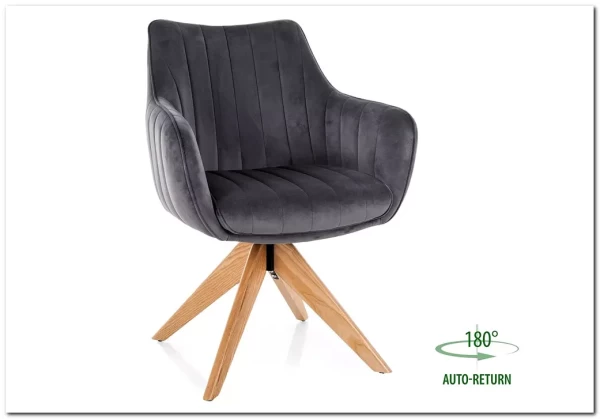 Стул кухонный Signal AZALIA D Velvet Bluvel 14 поворотный (серый/дуб)} заказать в Санкт Петербурге по цене 21 209 руб. с доставкой в Санкт Петербург