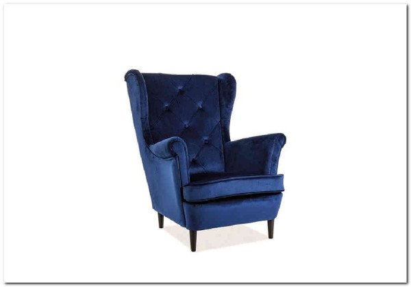 Кресло LADY Velvet Bluvel 86  Signal (темно-синий)} заказать в Санкт Петербурге по цене 47 283 руб. с доставкой в Санкт Петербург