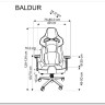 Кресло компьютерное HALMAR BALDUR серый/черный} заказать в Санкт Петербурге по цене 56 716 руб. с доставкой в Санкт Петербург