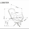 Кресло HALMAR LOBSTER корица/черный} заказать в Санкт Петербурге по цене 58 564 руб. с доставкой в Санкт Петербург