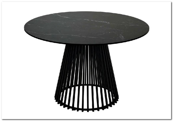 Стол TERNI 120 MATT BLACK MARBLE SOLID CERAMIC Черный мрамор матовый, керамика/Черный каркас} заказать в Санкт Петербурге по цене 65 925 руб. с доставкой в Санкт Петербург