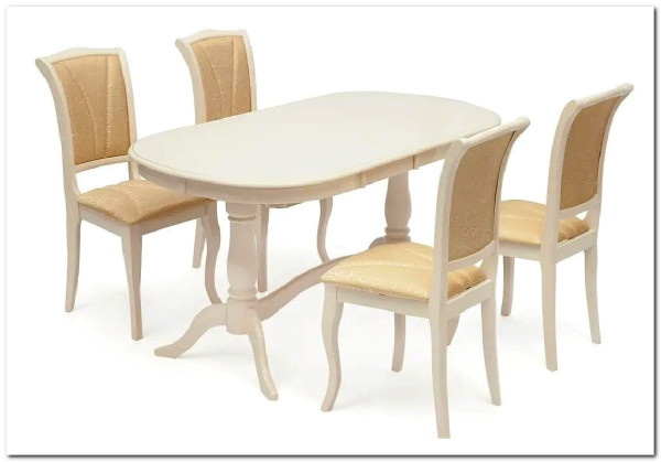 Стол раскладной Siena ( SA-T6EX2L ) ivory white (слоновая кость 2-5)} заказать в Санкт Петербурге по цене 47 250 руб. с доставкой в Санкт Петербург