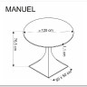 Стол обеденный Halmar MANUEL 120 (черный мрамор/черный)} заказать в Санкт Петербурге по цене 67 485 руб. с доставкой в Санкт Петербург