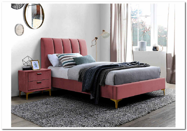 Кровать SIGNAL MIRAGE VELVET 90 античный розовый / золото тк. 185} заказать в Санкт Петербурге по цене 52 214 руб. с доставкой в Санкт Петербург