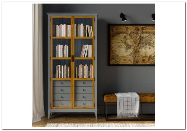 Шкаф для книг Квадро-С 220/04 из массива сосны} заказать в Санкт Петербурге по цене 81 690 руб. с доставкой в Санкт Петербург