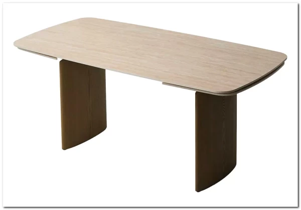 Стол CALVIN 180 MATTE ROME TRAVERTINE SOLID CERAMIC / Серый дуб, ®DISAUR} заказать в Санкт Петербурге по цене 96 050 руб. с доставкой в Санкт Петербург