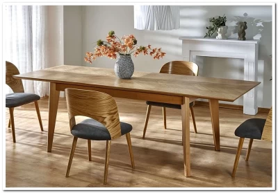 Стол обеденный Halmar EDMONDO 160 раскладной (дуб)