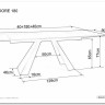 Стол обеденный Signal SALVADORE Ceramic 180 раскладной (серый мрамор/черный мат)} заказать в Санкт Петербурге по цене 143 312 руб. с доставкой в Санкт Петербург