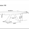 Стол обеденный Signal SALVADORE Ceramic 160 раскладной (Diamond Cream кремовый/черный мат)} заказать в Санкт Петербурге по цене 136 474 руб. с доставкой в Санкт Петербург