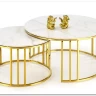 Комплект Halmar MERCURY 3, 2 стола журнальных (белый мрамор/золотой)} заказать в Санкт Петербурге по цене 57 327 руб. с доставкой в Санкт Петербург
