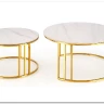 Комплект Halmar MERCURY 3, 2 стола журнальных (белый мрамор/золотой)} заказать в Санкт Петербурге по цене 57 327 руб. с доставкой в Санкт Петербург