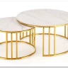 Комплект Halmar MERCURY 3, 2 стола журнальных (белый мрамор/золотой)} заказать в Санкт Петербурге по цене 57 327 руб. с доставкой в Санкт Петербург