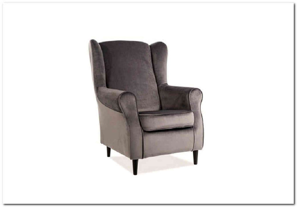 Кресло BARON Velvet Bluvel 14  Signal (серый)} заказать в Санкт Петербурге по цене 47 283 руб. с доставкой в Санкт Петербург