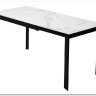 Стол CORNER 120 MATTE STATUARIO Белый мрамор матовый керамика, стекло/ черный каркас, DISAUR} заказать в Санкт Петербурге по цене 59 400 руб. с доставкой в Санкт Петербург
