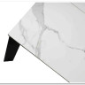 Стол CORNER 120 MATTE STATUARIO Белый мрамор матовый керамика, стекло/ черный каркас, DISAUR} заказать в Санкт Петербурге по цене 59 400 руб. с доставкой в Санкт Петербург
