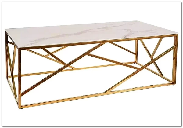 Стол журнальный Signal ESCADA A II (эффект белого мрамора/золотой)} заказать в Санкт Петербурге по цене 41 751 руб. с доставкой в Санкт Петербург